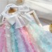 【18M-9Y】Girl Sweet Color Three-dimensional Flower Sleeveless Dress - 33179