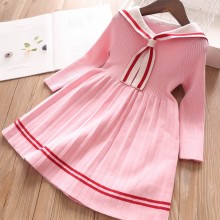 【3Y-13Y】Girls Fashion Lapel Long Sleeve Sweater Dress