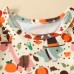 【9M-4Y】Girl Cute Thanksgiving Cartoon Pumpkin Print Long Sleeve Dress