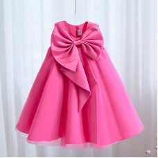 【2Y-8Y】Girl Elegant Solid Color Puffy Mesh Formal Dress