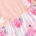 【2Y-7Y】Girl Sweet Floral Print Ruffled Long Sleeve Dress