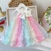 【18M-9Y】Girl Sweet Color Three-dimensional Flower Sleeveless Dress - 33179