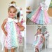 【18M-9Y】Girl Sweet Color Three-dimensional Flower Sleeveless Dress - 33179