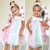 【18M-9Y】Girl Sweet Color Three-dimensional Flower Sleeveless Dress - 33179