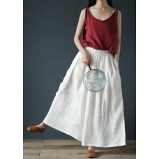 Summer cotton and linen wide-leg pants loose women's trousers